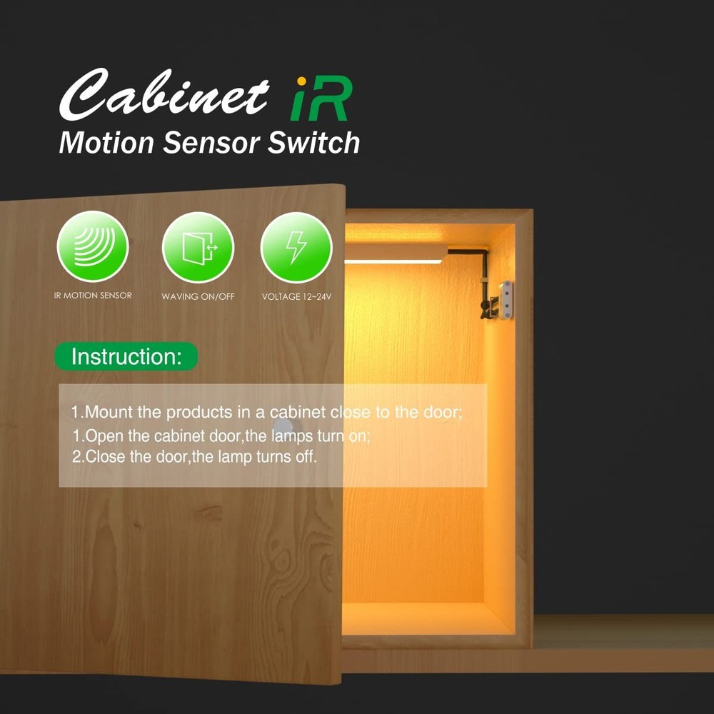 Bs011 12v 24v Dc 3a Automatic Cabinet Sensor Switch Ir Sensor Switch For Low Vol