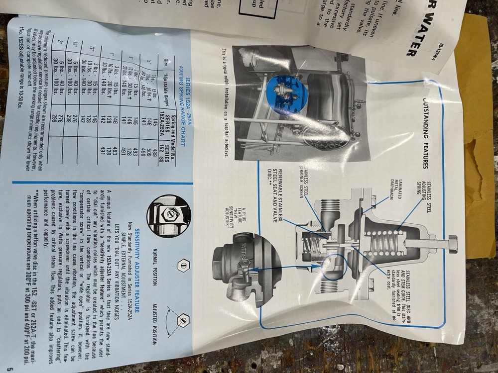 Watts Regulator Remote Control Water Pressure Reducing Valve