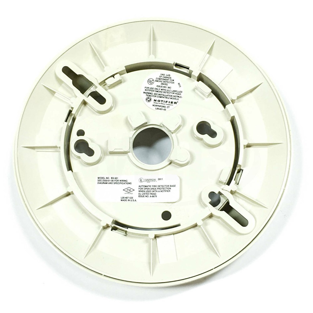 Notifier BX-501 Plug-in Detector Base, White