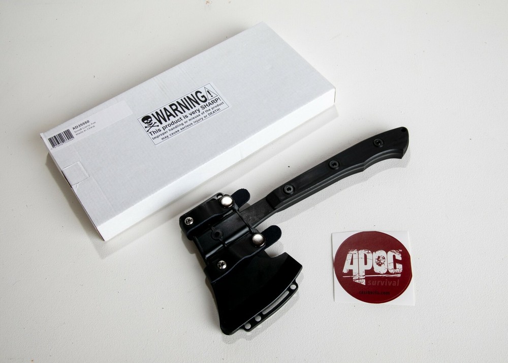 12” APOC Hundr Survival Tactical Bearded Pack Axe Hatchet + MOLLE Sheath Sharp