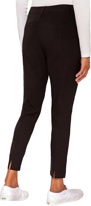 Mario Serrani Women's Textured Pull on Pants, Black, M