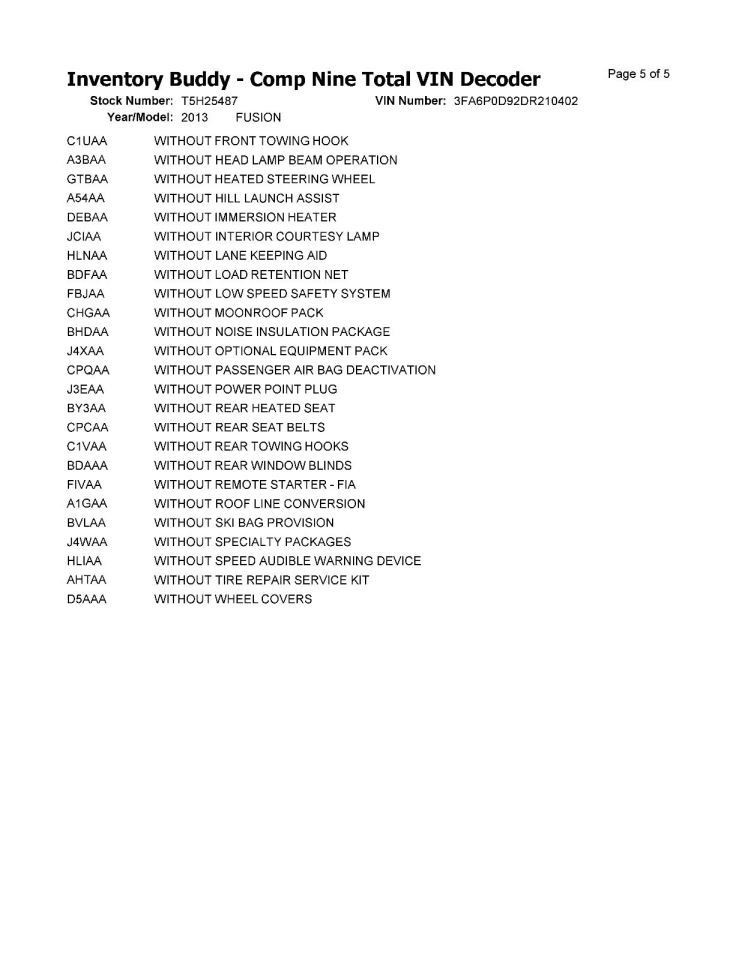 FUSION 2013 Air Shutter 974055