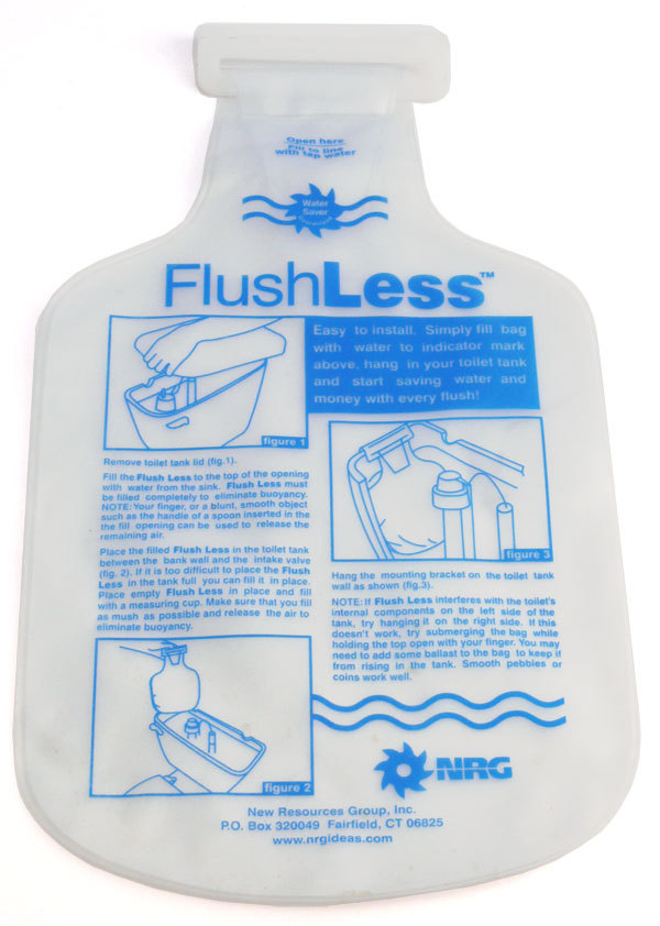 Toilet Tank Basic Kit | Displacement Bag | Replacement Flapper & Dye Tabs