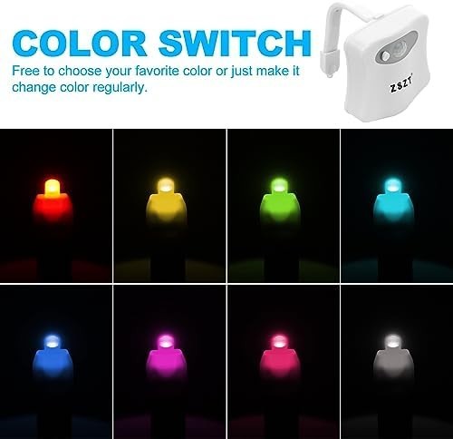 Automatic Motion Sensor Toilet Night Light, Modern Elegant Design With Relaxing