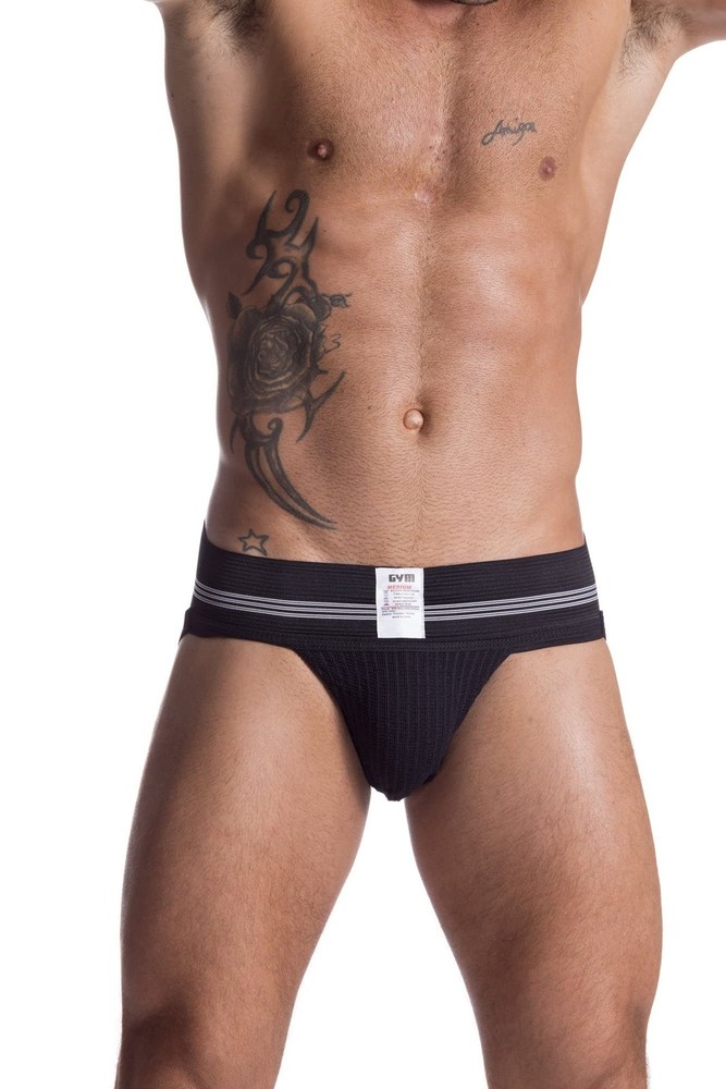 Mens Old School Jockstrap (Large, Black, 1-Pack)