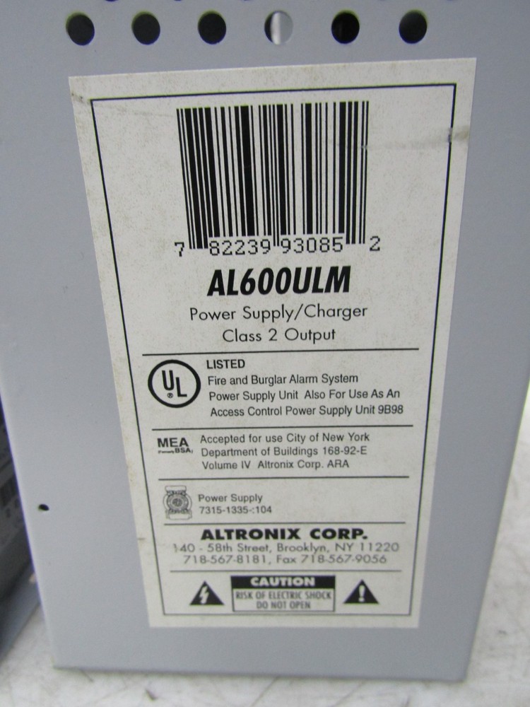💥ALTRONIX AL600ULM MULTI-OUTPUT ACCESS CONTROL POWER SUPPLY