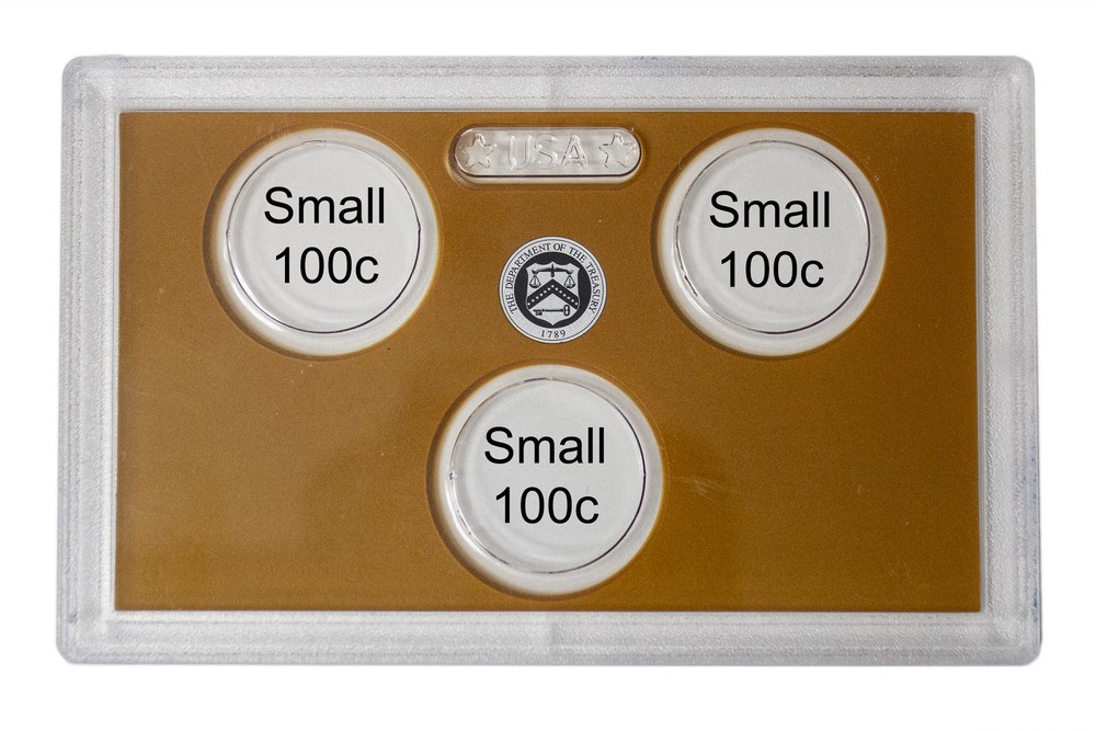 Empty Plastic Lens with Brown Insert Holds 3 small dollars