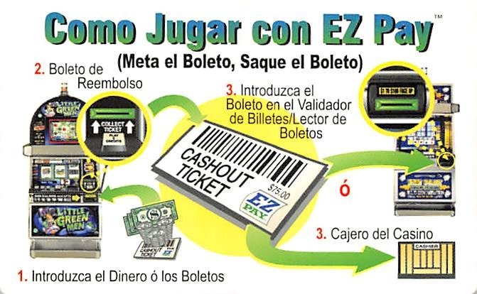 EZ Pay TITO Instruction Card