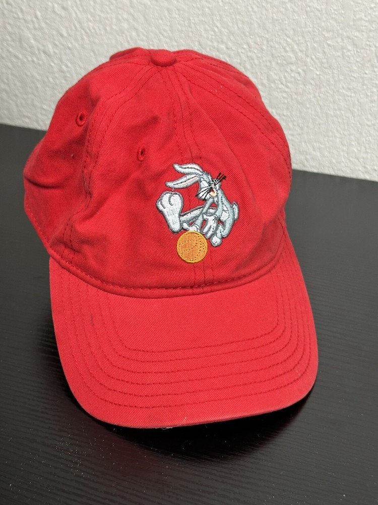 Hare Jordan Bugs Bunny Space Jam Vintage Red Baseball Cap Hat