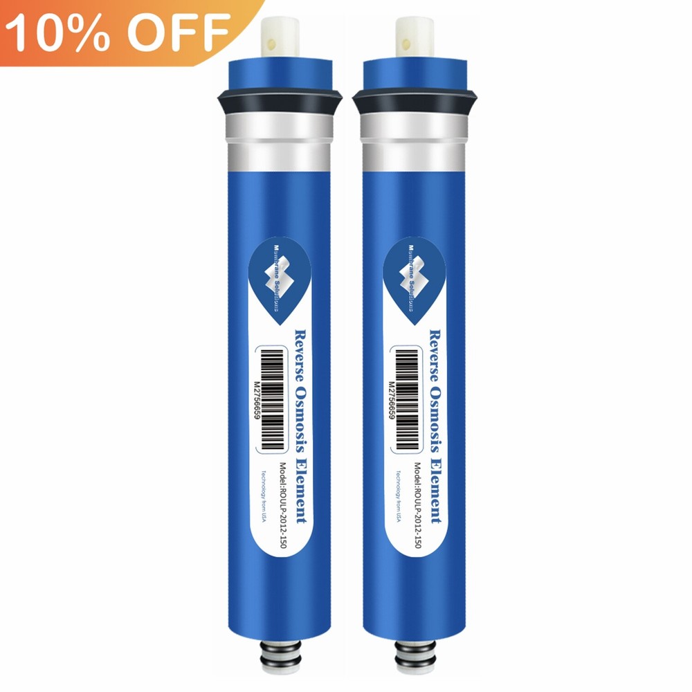 2 Pack 50/75/100/150GPD RO Membrane Reverse Osmosis System Water Purifier Filter
