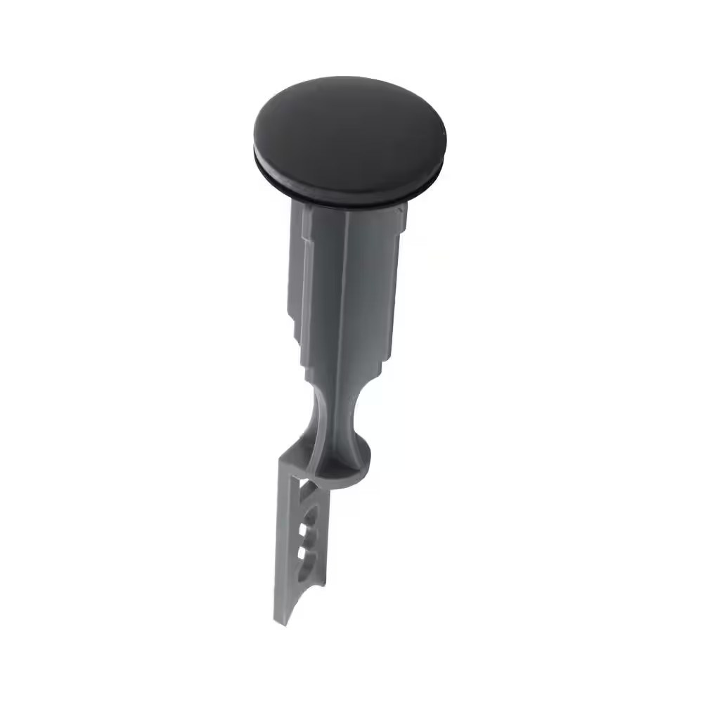 5 In. Plastic Bathroom Pop-Up Stopper, Matte Black