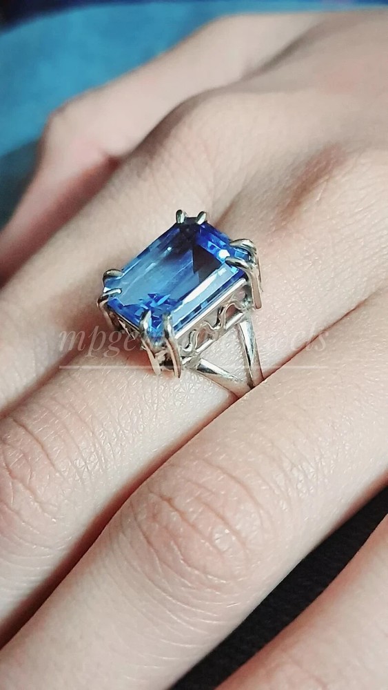 Tanzanite Ring 925 Sterling Silver Band& Statement Ring  Handmade Ring All Size