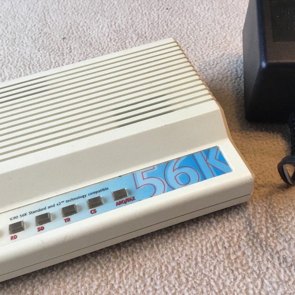US Robotics External Fax Modem With Power Cord Works .