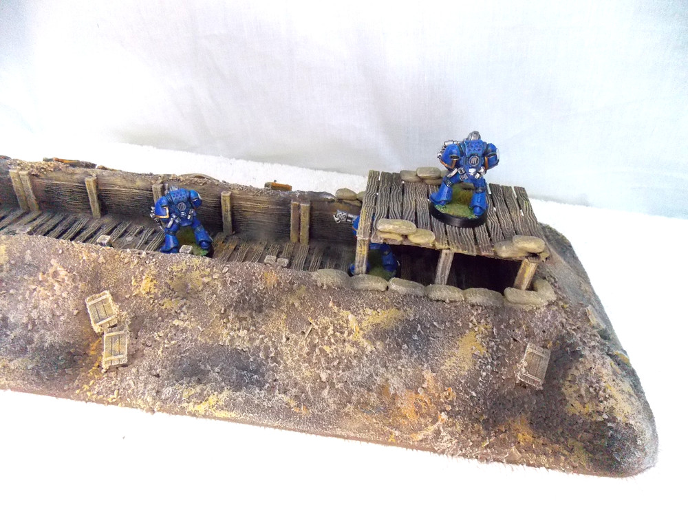 WARGAMING TERRAIN PAINTED TRENCH SYSTEM