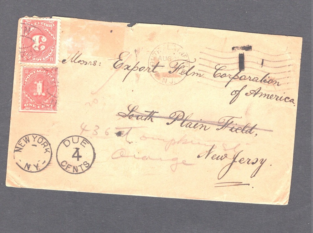 India   cover  to  US   postge  due