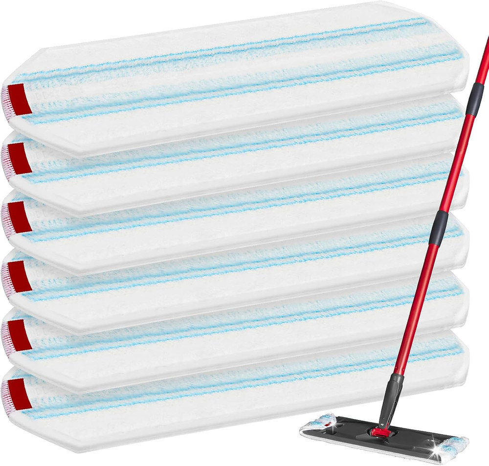 6 Pack Replacement Mop Pads for O-Cedar H2prO Flat Mop System Machine Washable