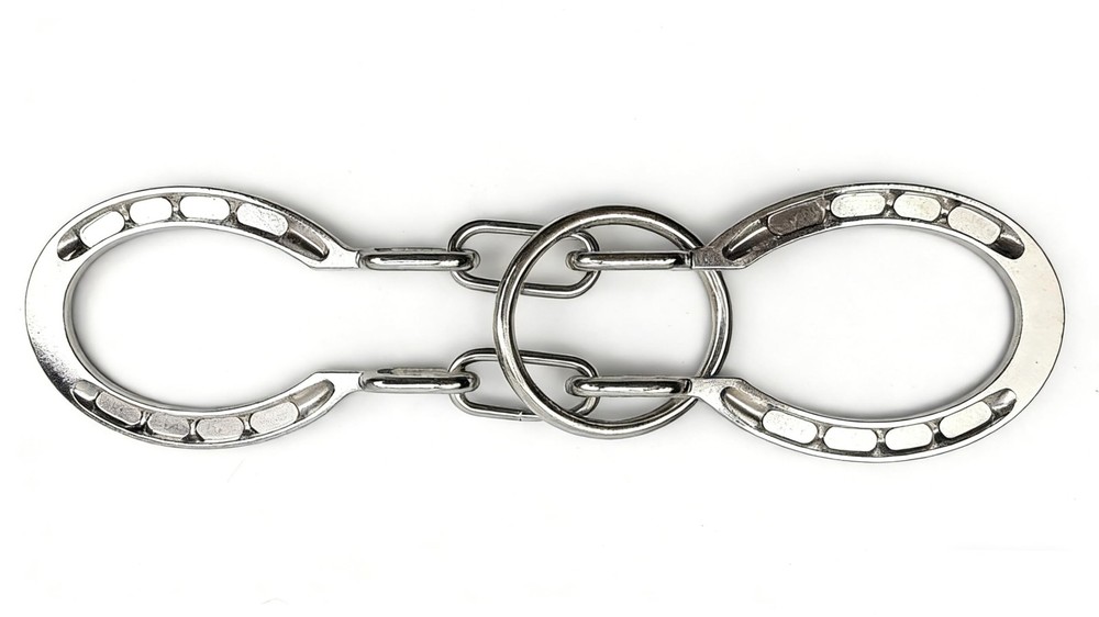 Traditional Brain Teaser, Classical Metal Horseshoe Puzzle (Silver, Normal)