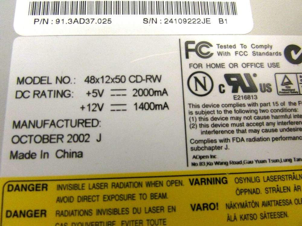 CENDYNE 48x12x50 CD-RW DRIVE, REWRITABLE