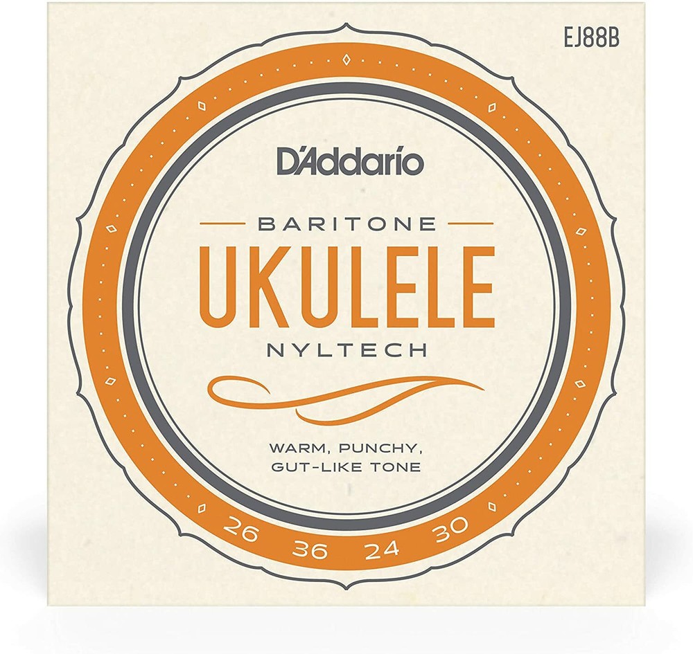 D'Addario EJ88B Nyltech Baritone Ukulele Strings Uke DGBE Tuning