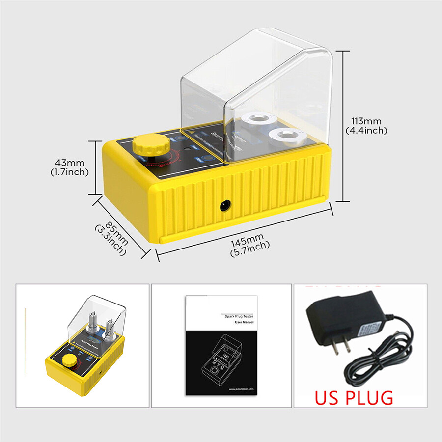 1x US Plug Spark Plug Tester Diagnostic Tool 12V Car Gasoline Ignition Analyzer