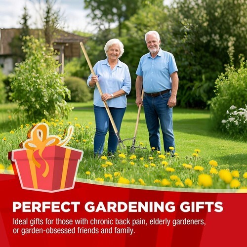 WORKPRO Weed Puller Tool with 44” Bamboo Handle Stand-Up Weeder for Dandelions