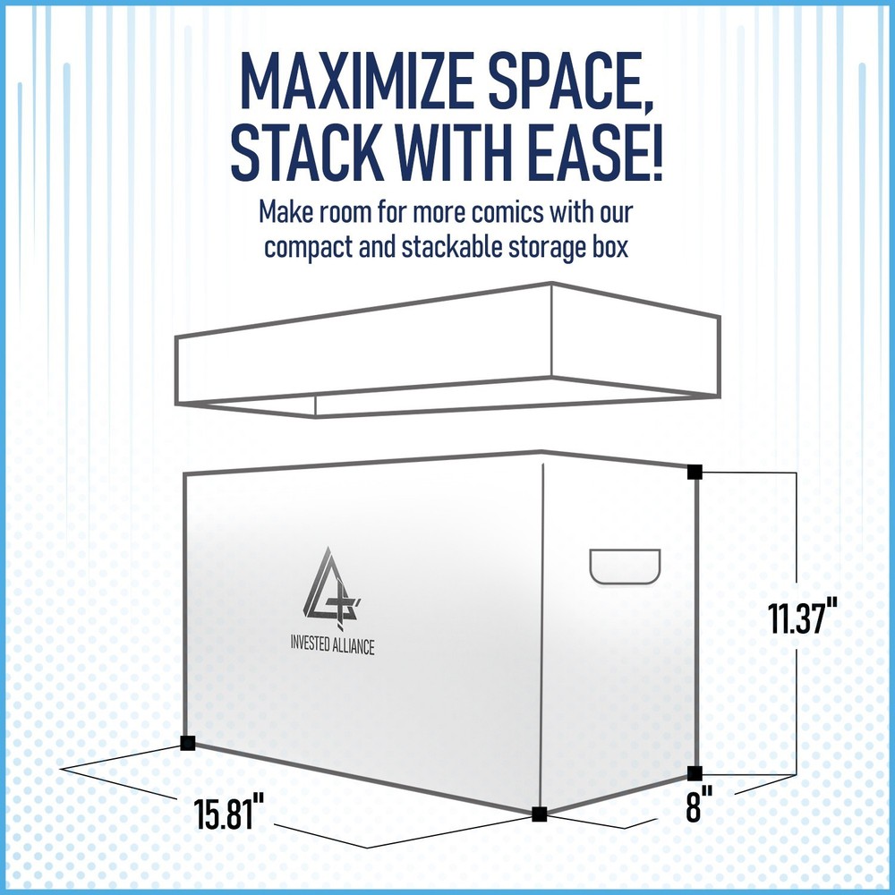 Short Comic Box for 150-175 Comics | Durable Corrugated Cardboard Storage Boxes