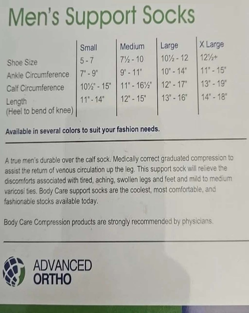Advanced Ortho Compression Mens Support Socks, 30-40mmHg Navy - Medium