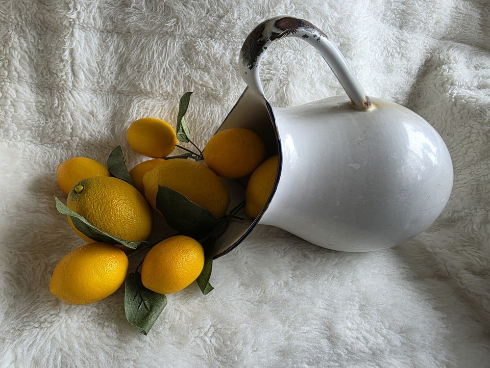 White Rust Aluminum Pitcher - Home Art