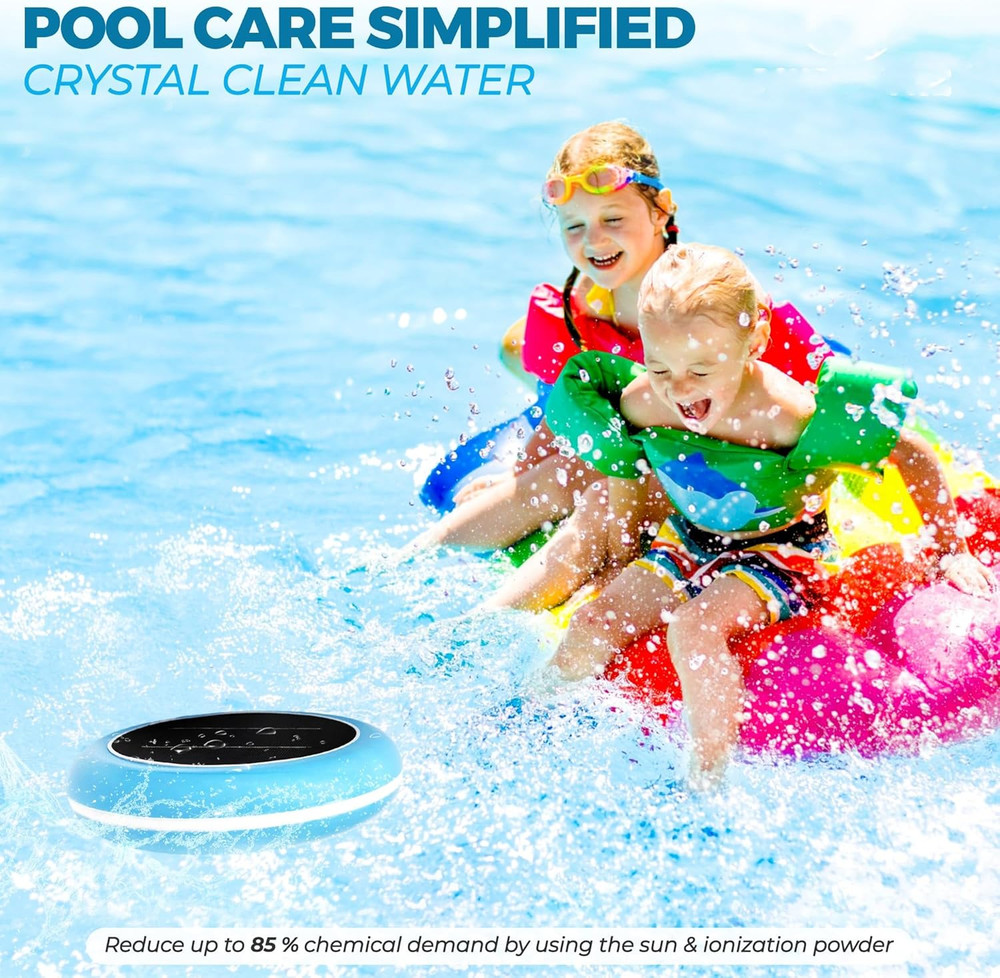 Solar Pool Ionizer - Enhanced with Latest Solar Technology & Longer-Lasting Anod