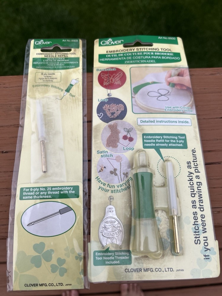 Clover Embroidery Stitching Tool Loop Stitch Tool Needle Punch Needle Refill