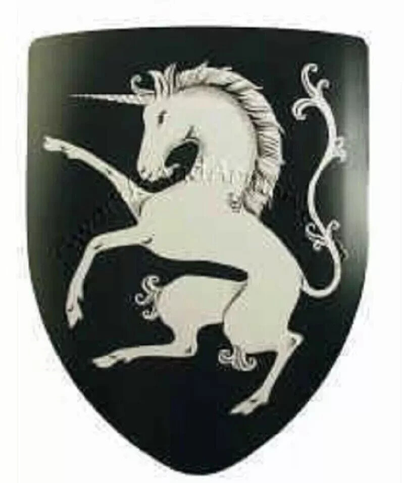 Recreated Unicorn Medieval Shield Solid Steel INFANTRY Heater Shield