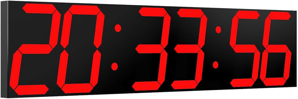 Digital Wall Clock, Oversize Led Digital Clock Large Display with Auto Dimmer, H