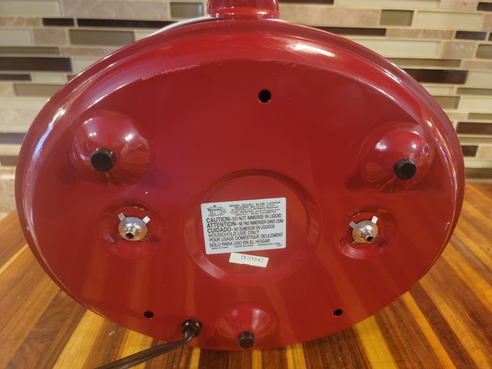 Replacement Rival Crock Pot SCV401 Base Only Tested Works - Red