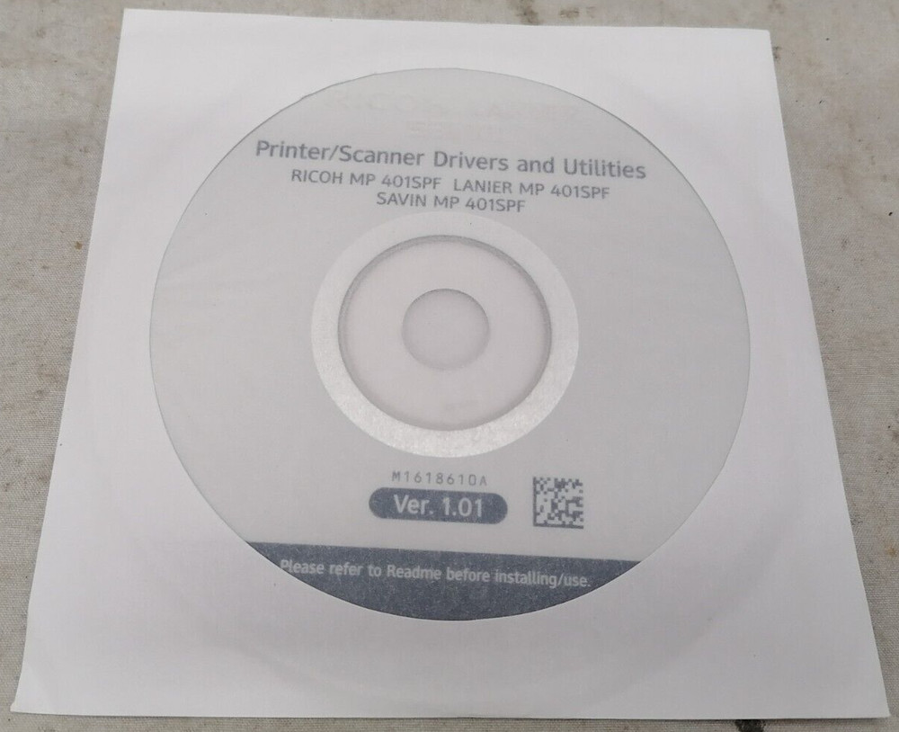 Ricoh Lanier Savin Printer/Scanner Drivers and Utilities Ver 1.01 CD Disk