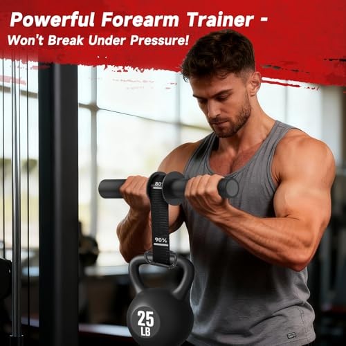 Wrist Roller Forearm Trainer, Adjustable Strap Forearm Blaster for Grip Black