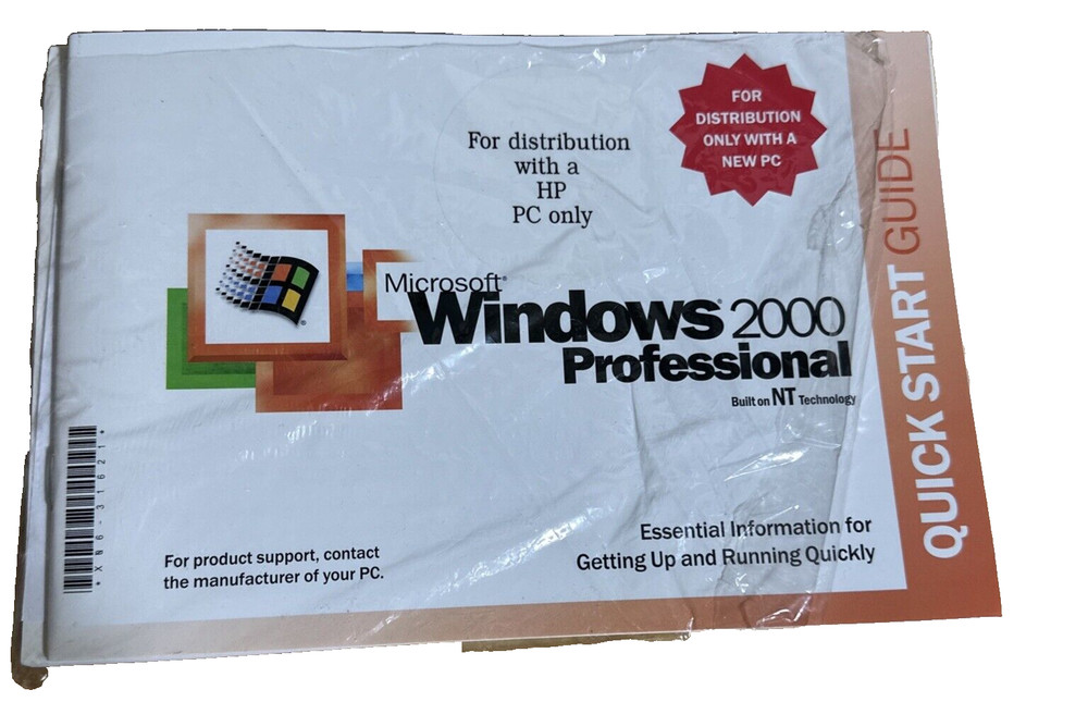 Microsoft Windows NT Workstation Broken seal, Manuals only NO CD