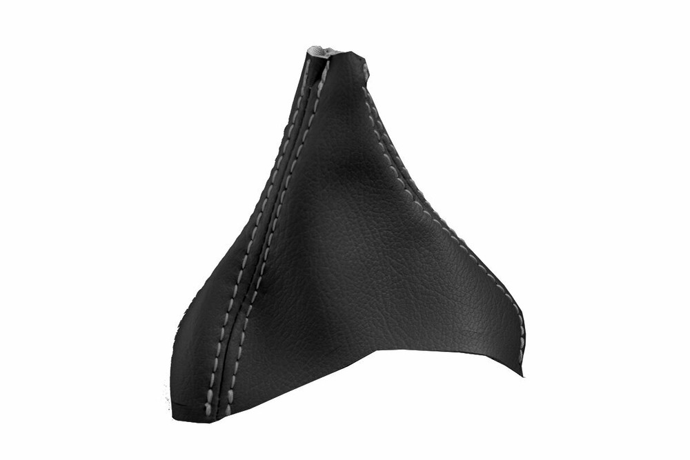 Automatic Shift Boot Cover Leather for Volvo XC90 2003-2014 Black Gray Stitch
