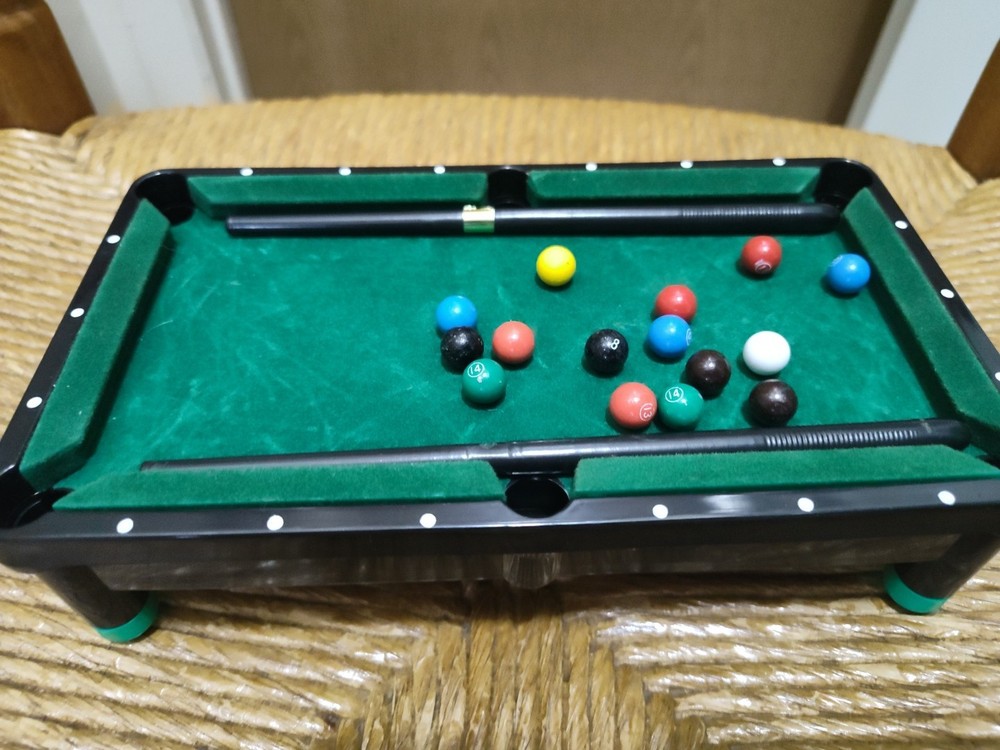 Mini Pool Game Table - Small Billiards Game Collectible