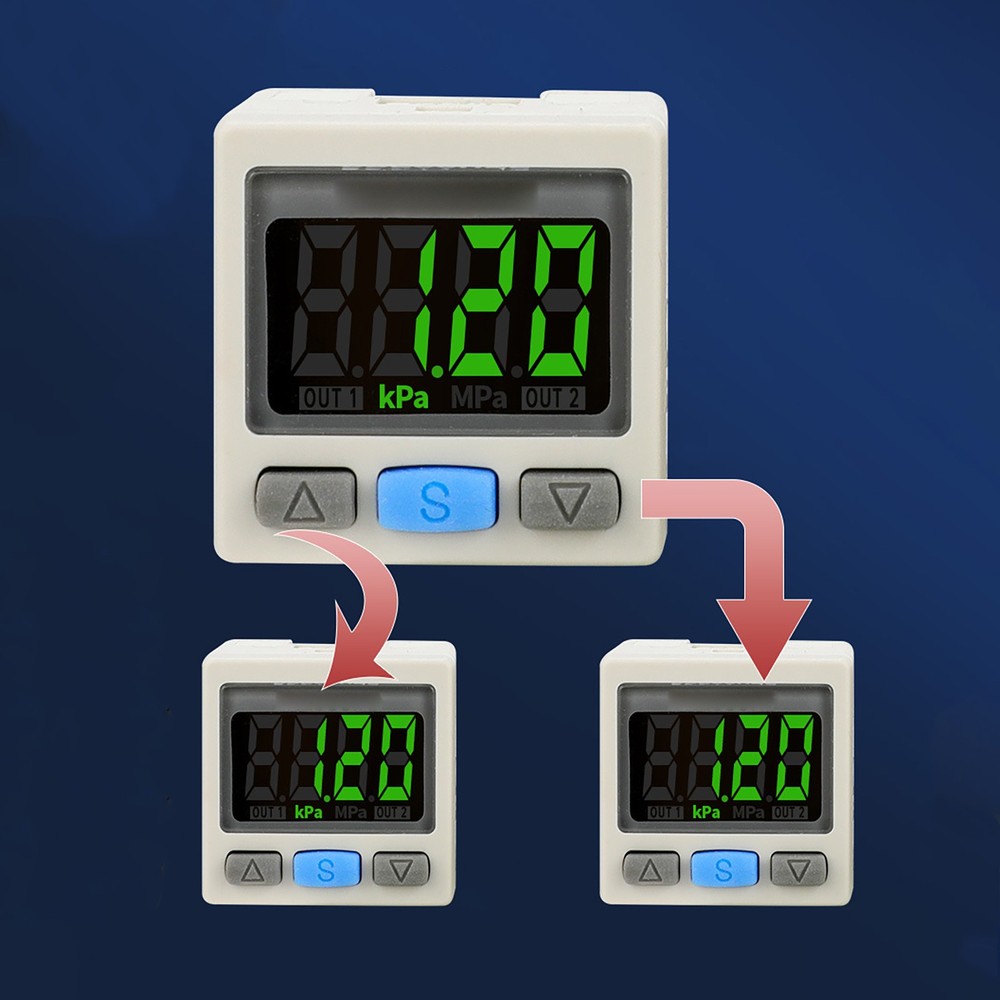 RC 1/8in Digital Pressure Switch Pneumatic Vacuum Digital Controller Switch