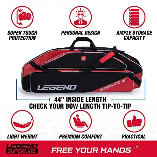 Superline Soft Bow Case for Compound Bow - Thick Padded Compound Bow Case Red