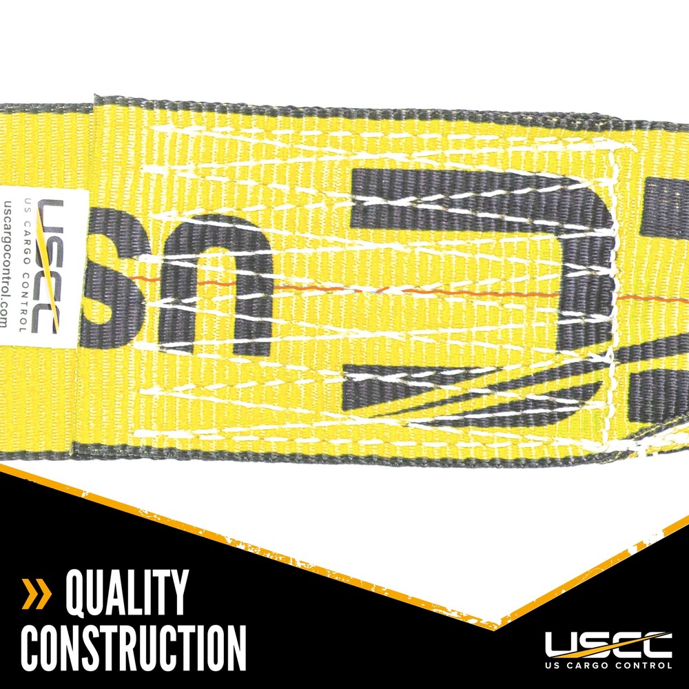 USCC 4" X 11" Yellow Fixed End w/Flat Hook and Bolt Loop