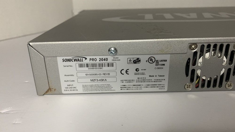 SonicWall PRO 2040 VPN Firewall Network Security Appliance - Untested