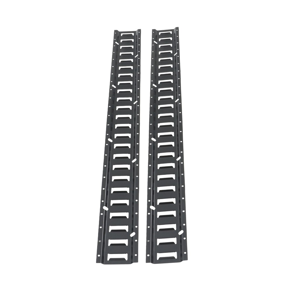 Labwork 8 Pack 4' E Track Tie Down Rail For Garages Vans Galvanized Steel Black