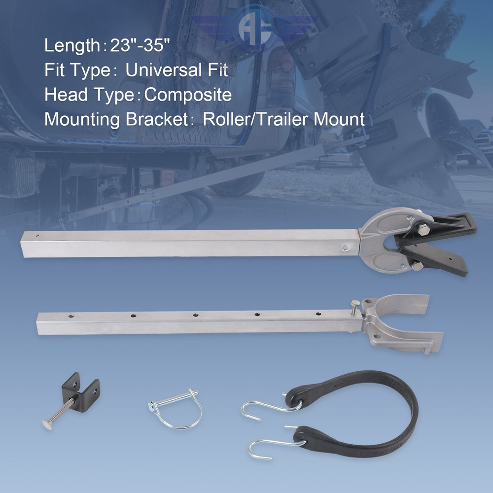 400-RB Adjustable Transom Saver, 23-35", Composite Head Holds Engine