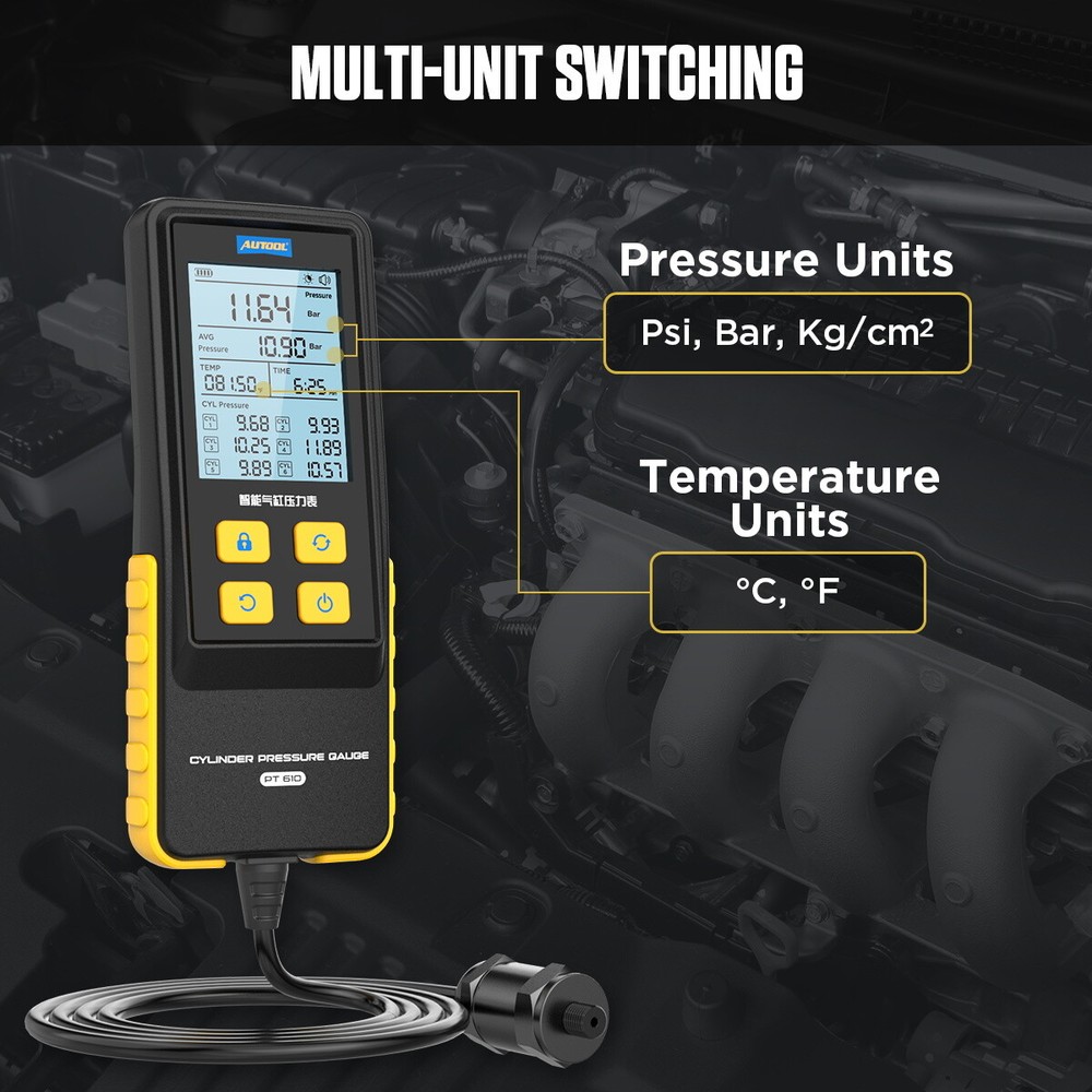 Petrol Engine Compression Tester Kit Digital Car Engine Cylinder Pressure Gauge