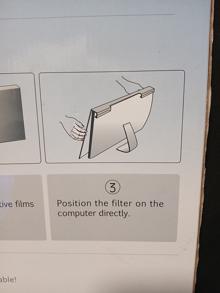 NUSIGN 23-24" Easy Hang Blue Light Blocking Screen Protector Panel for Desktop