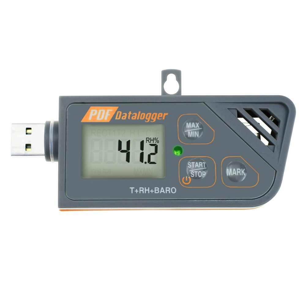 Digital USB Data logger Humidity Temp Internal Sensor Recorder PDF Excel Report