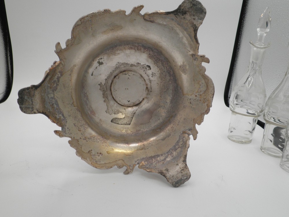 Victorian 7 bottle castor cruet set silver plate