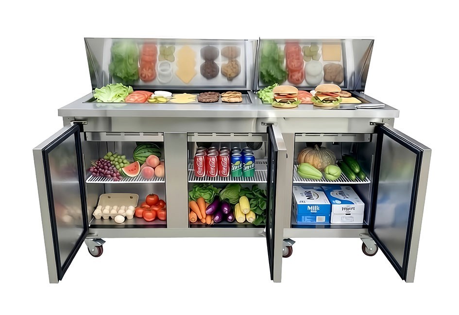 Leader 72" Mega Top Sandwich & Salad Prep Table