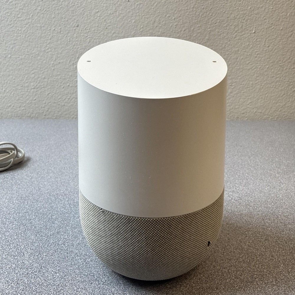 Google Home Smart Assistant Speaker White Slate Power Cable Tested Works